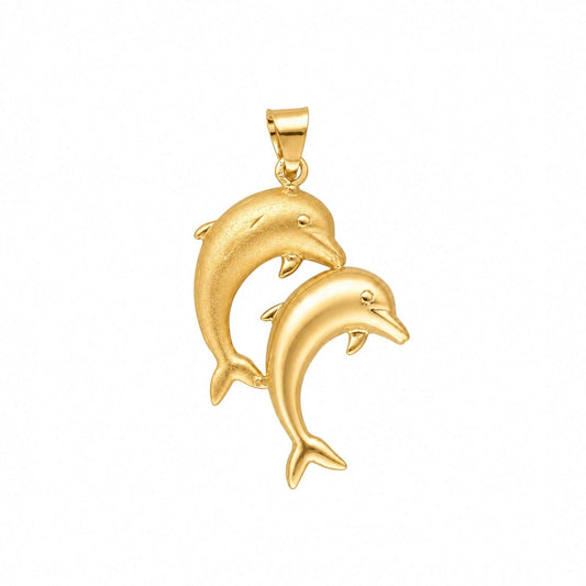 Medalha Dois Golfinhos em Ouro 19kl - Loja do Ouro