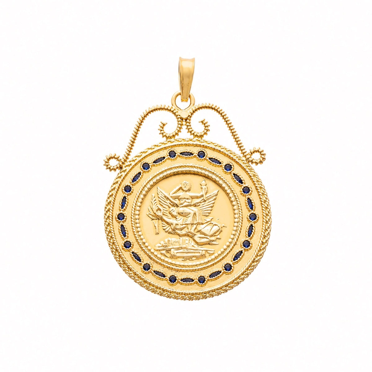 Medalha Dola em Ouro 19kl com Esmalte (3.48cm) - Loja do Ouro