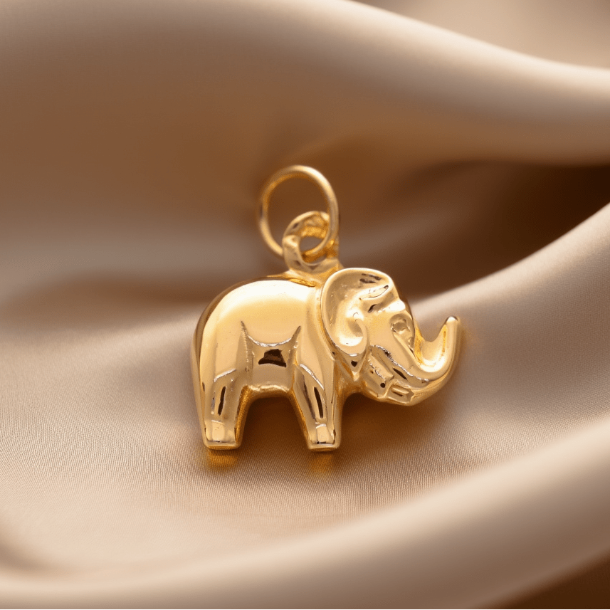 Medalla del Elefante en oro de 19 kl (9mm) - Gold Store Premium