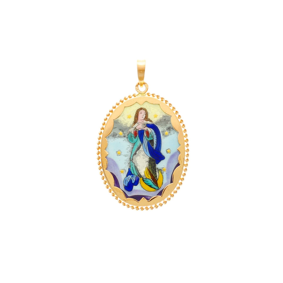 Medalla de Oro de 19 kl con imagen de Nuestra Señora de la Concepción - Gold Store Premium