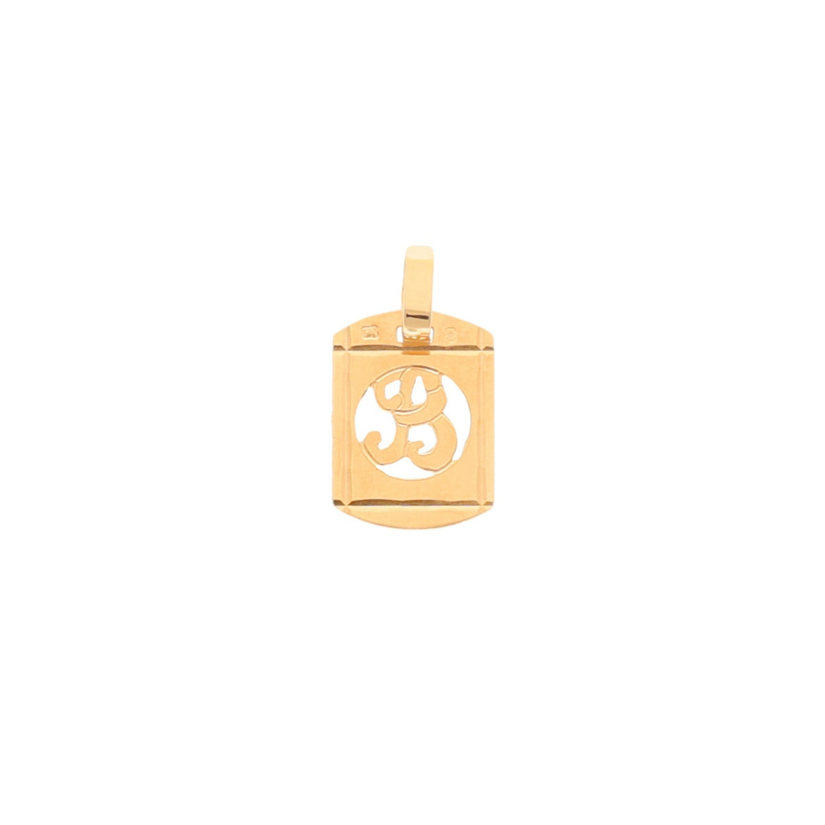 Medalla de Oro 19kl con Letra B (1