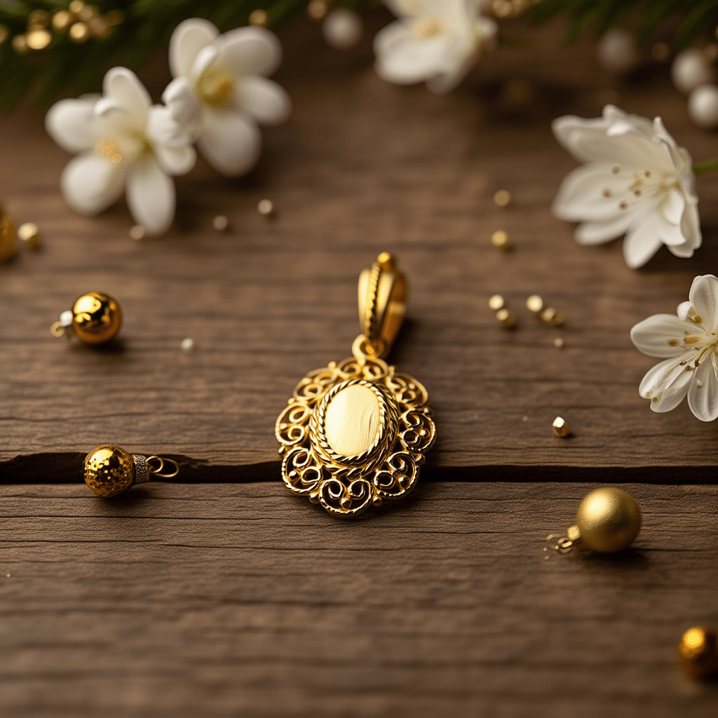 Medalha Flor Rendilhada em Ouro de 18kl - Loja do Ouro