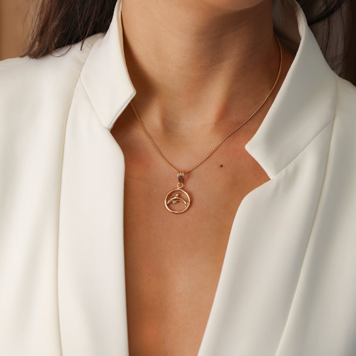 Medalha Golfinho em Ouro 19kl - Loja do Ouro