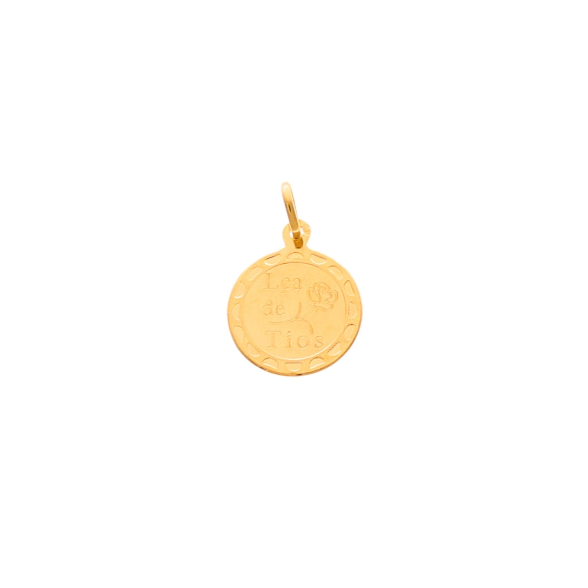 Medalha "Lça de Tios" em Ouro 19kl (1.4cm) - Loja do Ouro