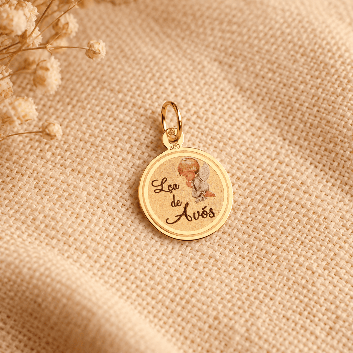 Medalha Lembrança de Avós em Ouro 19kl (1.17cm) - Loja do Ouro