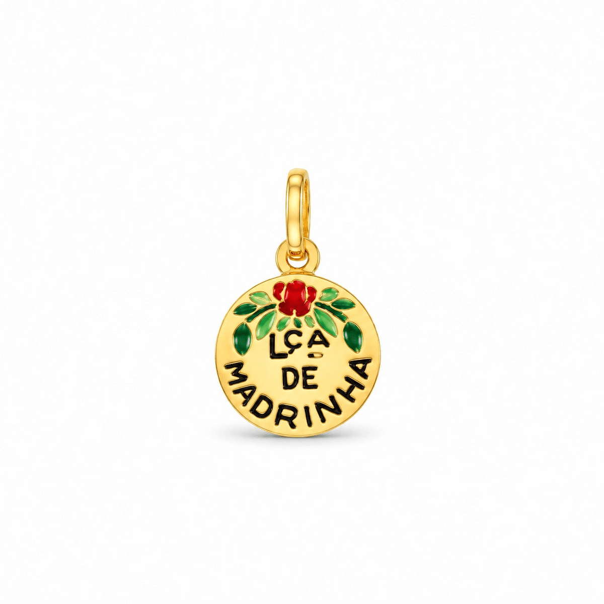 Medalha Lembrança de Madrinha em Ouro 19kl (0.88cm) - Loja do Ouro