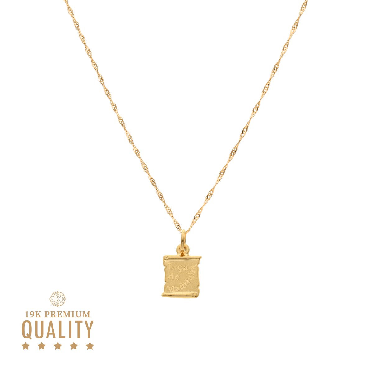 Medalha Lembrança de Madrinha em Ouro 19kl - Loja do Ouro