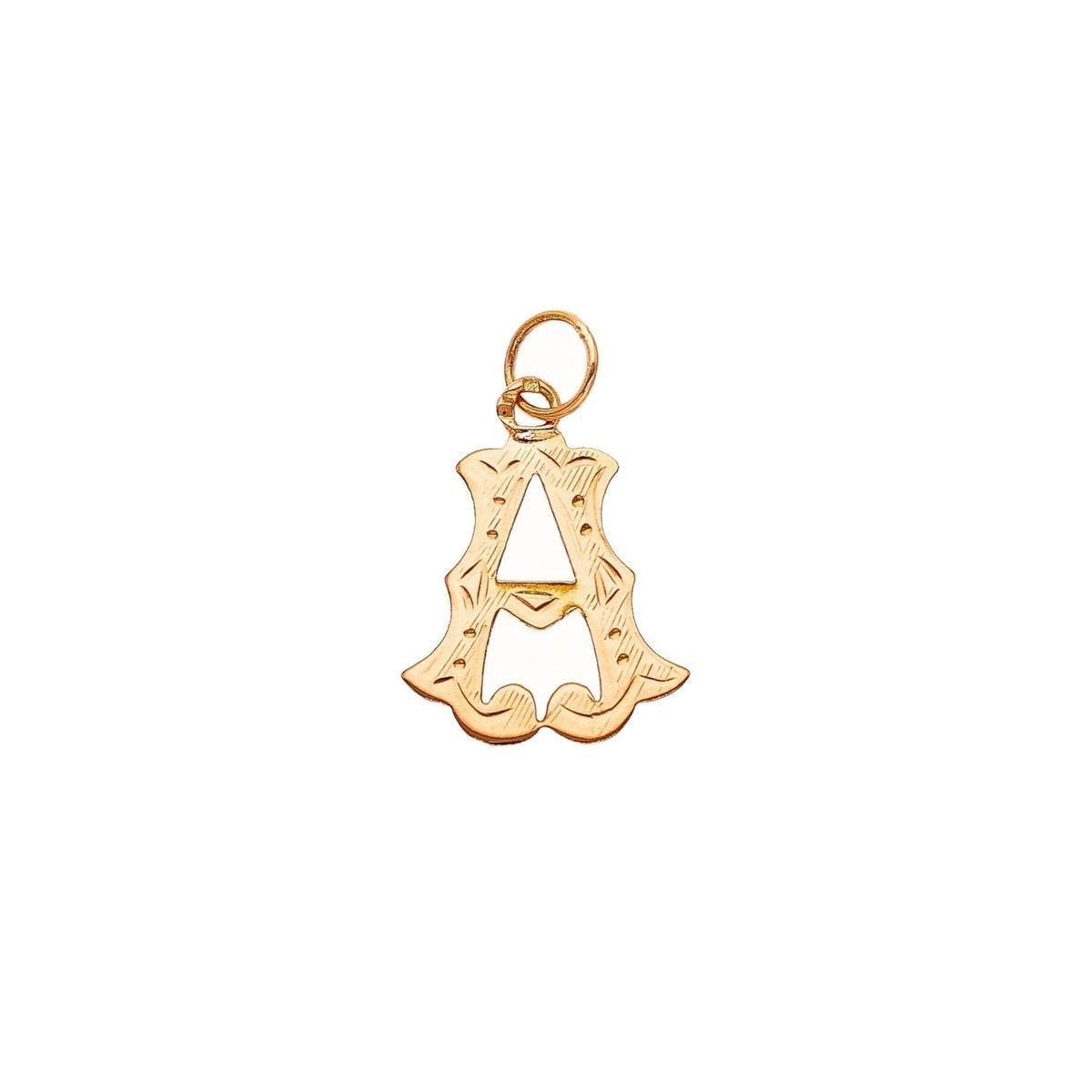 Medalha Letra “A” em Ouro 19kl com Efeito Raiado (1.4cm) - Loja do Ouro