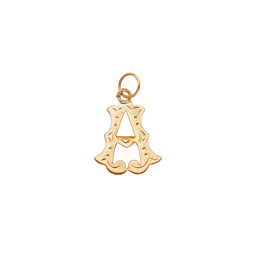 Medalha Letra “A” em Ouro 19kl com Efeito Raiado (1.4cm) - Loja do Ouro