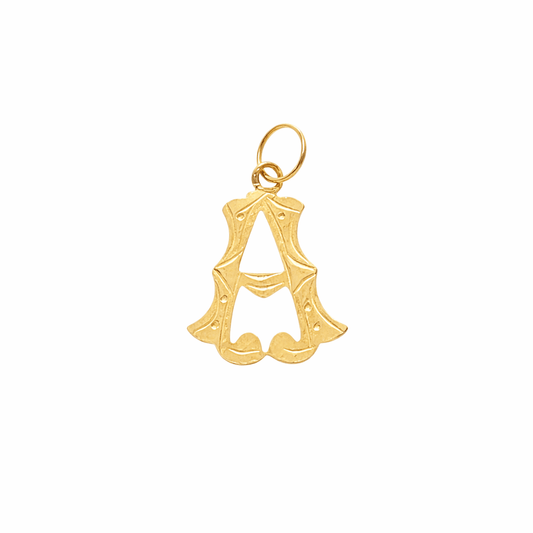 Medalha Letra A Raiada em Ouro 19kl (1.73cm) - Loja do Ouro