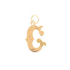 Medalha Letra G em Ouro 19kl com Efeito Raiado (1.5cm) - Loja do Ouro