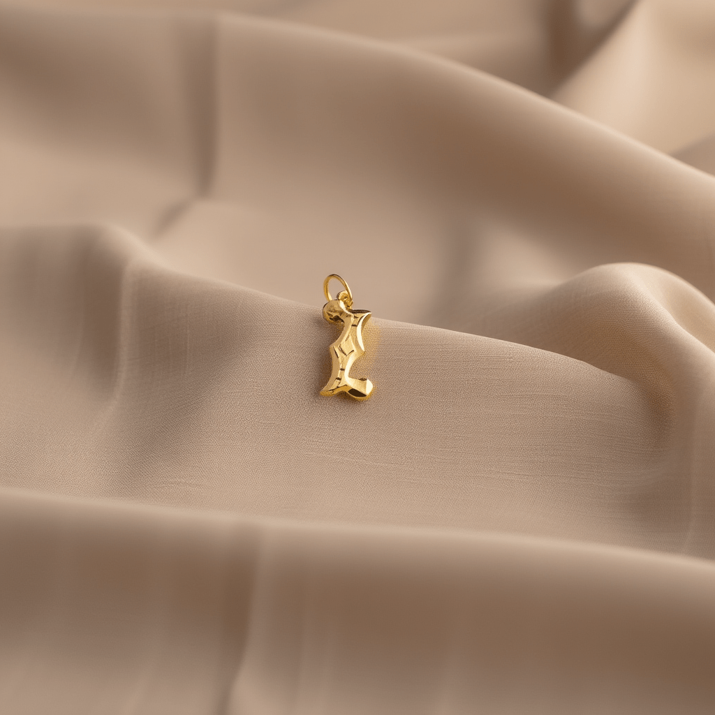 Medalha Letra I Raiada em Ouro de 19kl (1.2cm) - Loja do Ouro