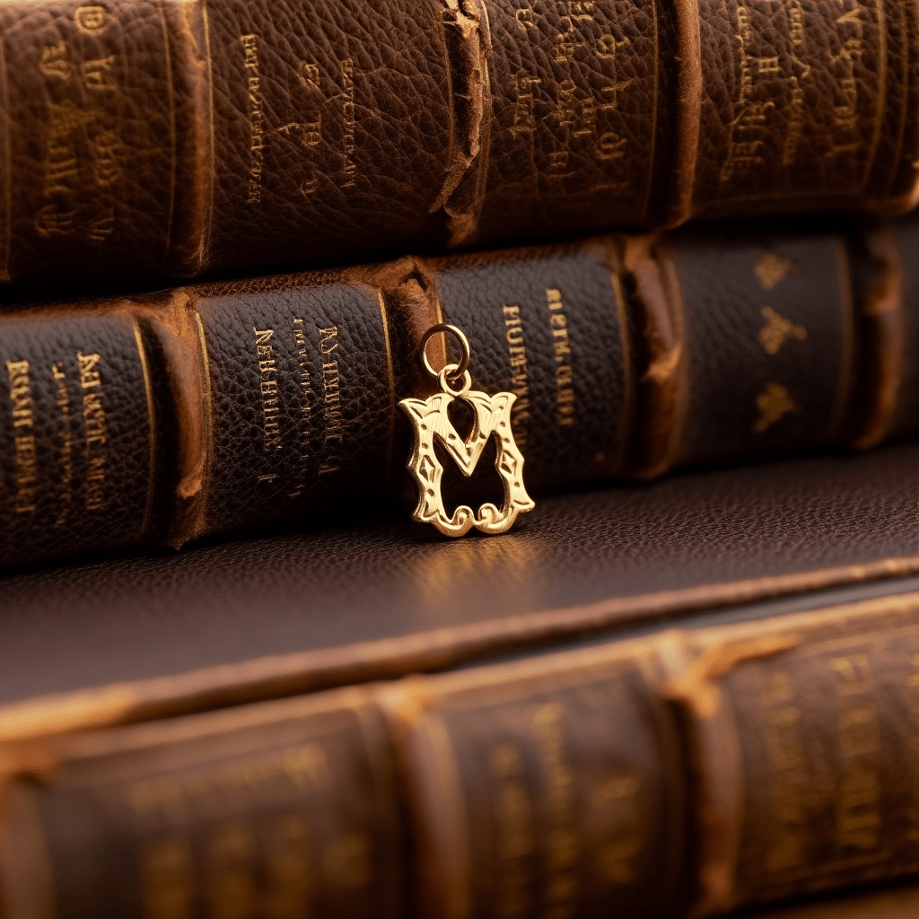 Medalha Letra M Raiada em Ouro de 19kl (1.4cm) - Loja do Ouro