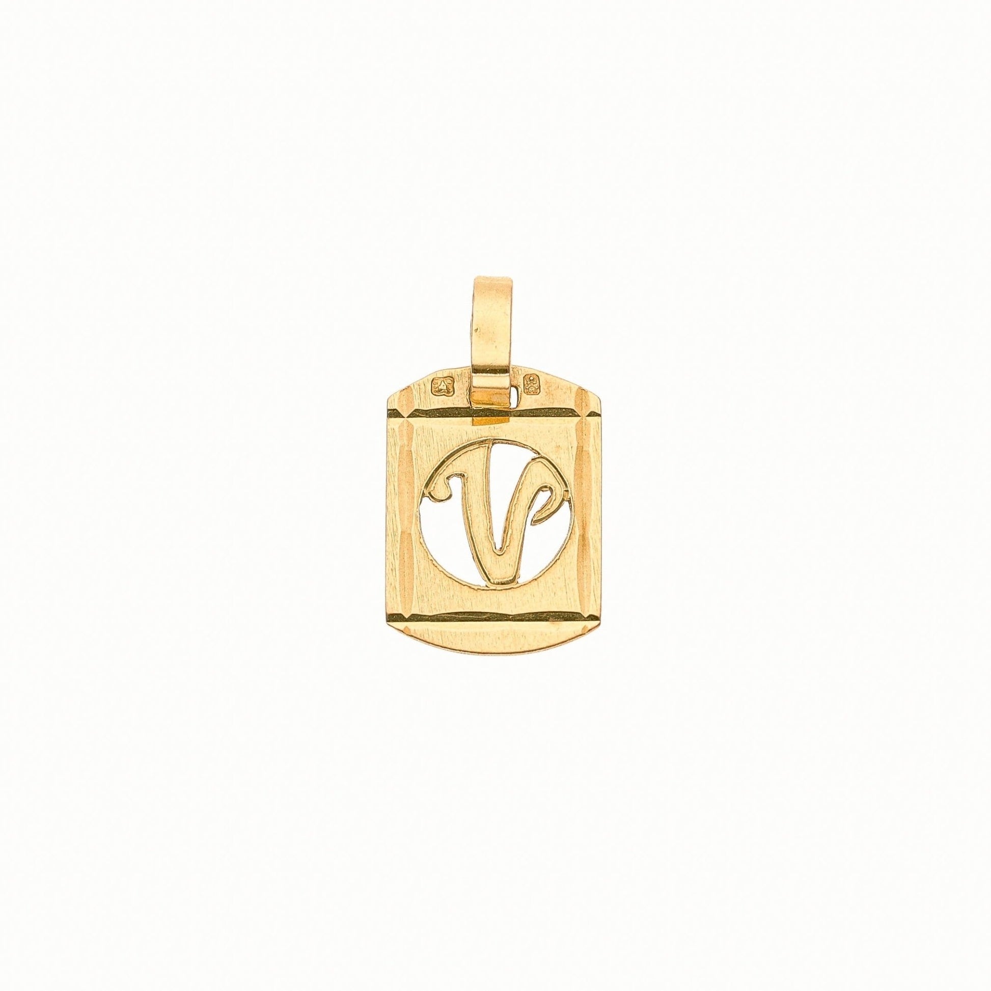 Medalha Letra “V” em Ouro 19kl (1.4cm) - Loja do Ouro