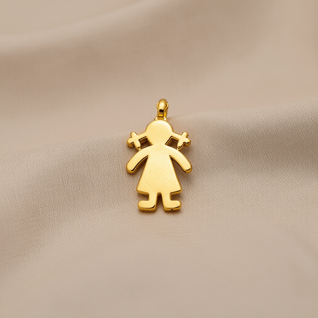 Medalha Menina em Ouro 19kl (2.8cm) - Loja do Ouro