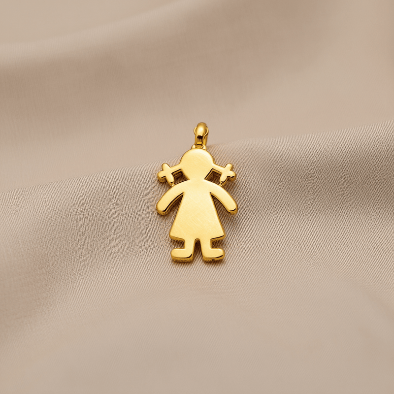 Medalha Menina em Ouro 19kl (2.8cm) - Loja do Ouro