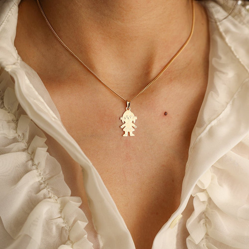 Medalha Menina em Ouro 19kl - Loja do Ouro