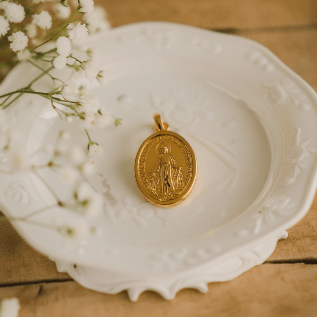 Medalha N. Sra das Graças em Ouro 19kl (2.16cm) - Loja do Ouro