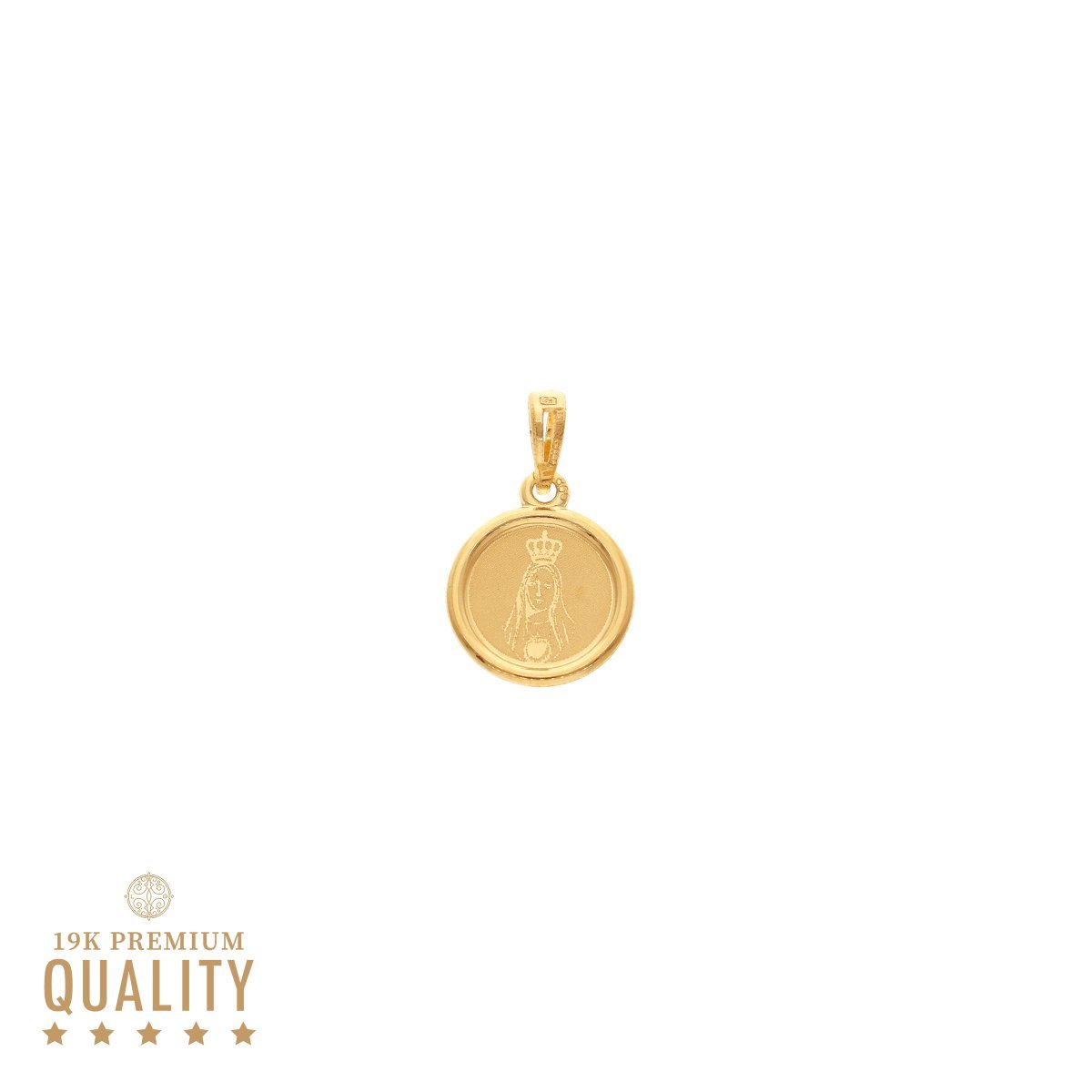 Medalha Nossa Senhora de Fátima em Ouro 19kl (0.9cm) - Loja do Ouro