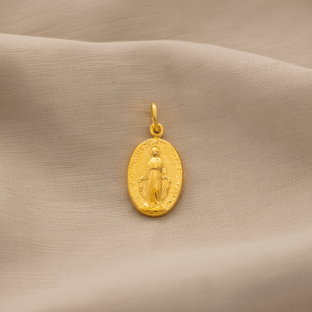 Medalha Nossa Senhora em Ouro 19kl (1.4cm) - Loja do Ouro