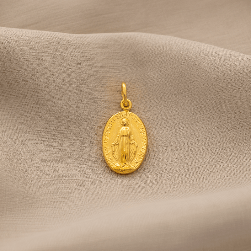 Medalha Nossa Senhora em Ouro 19kl (1.4cm) - Loja do Ouro