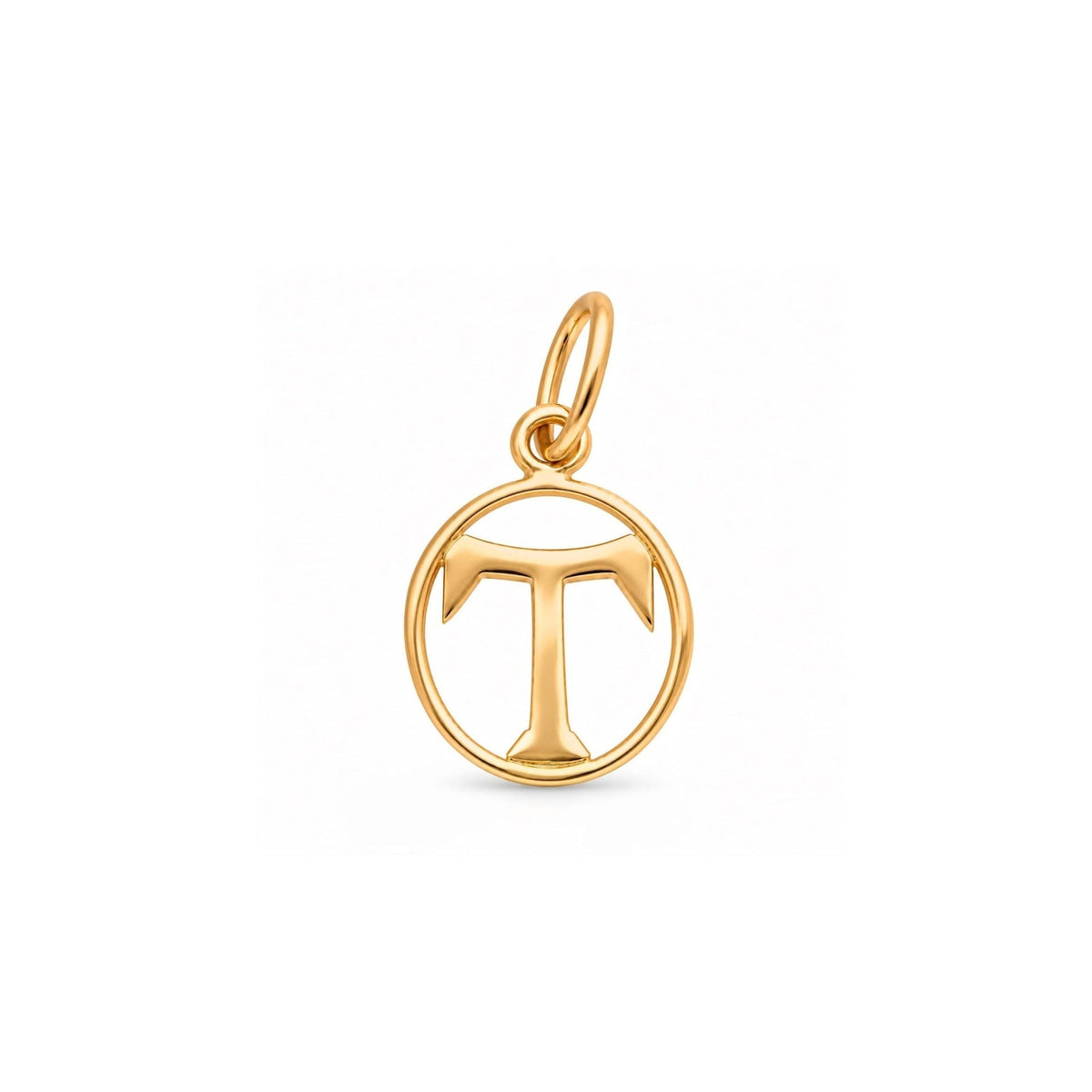 Medalha Oval com Letra T em Ouro 19kl (1,28cm) - Loja do Ouro