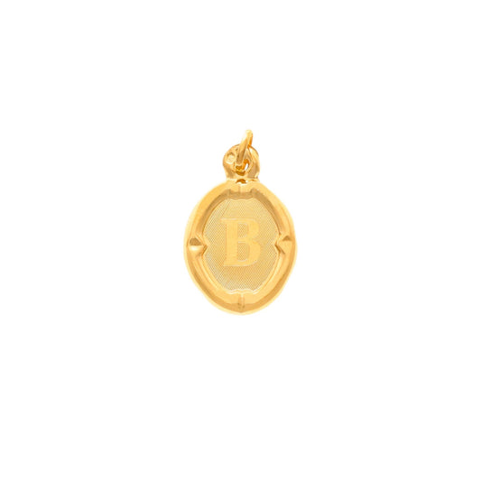 Medalha Oval em Ouro 19kl com Letra B (1.8cm) - Loja do Ouro