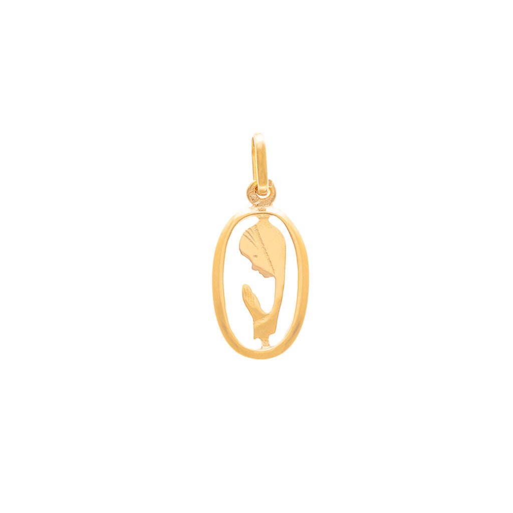 Medalha Oval Nossa Senhora em Ouro 19kl (1.6cm) - Loja do Ouro