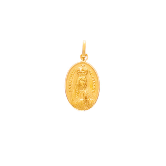 Medalha Oval Nossa Senhora em Ouro 19kl (1.7cm) - Loja do Ouro