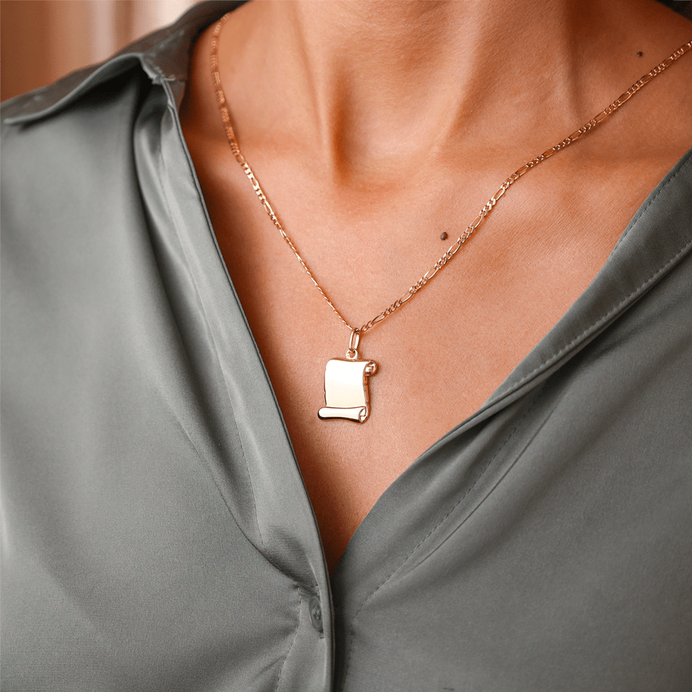 Medalha Papiro em Ouro 19kl - ideal para gravar (1.9cm) - Loja do Ouro