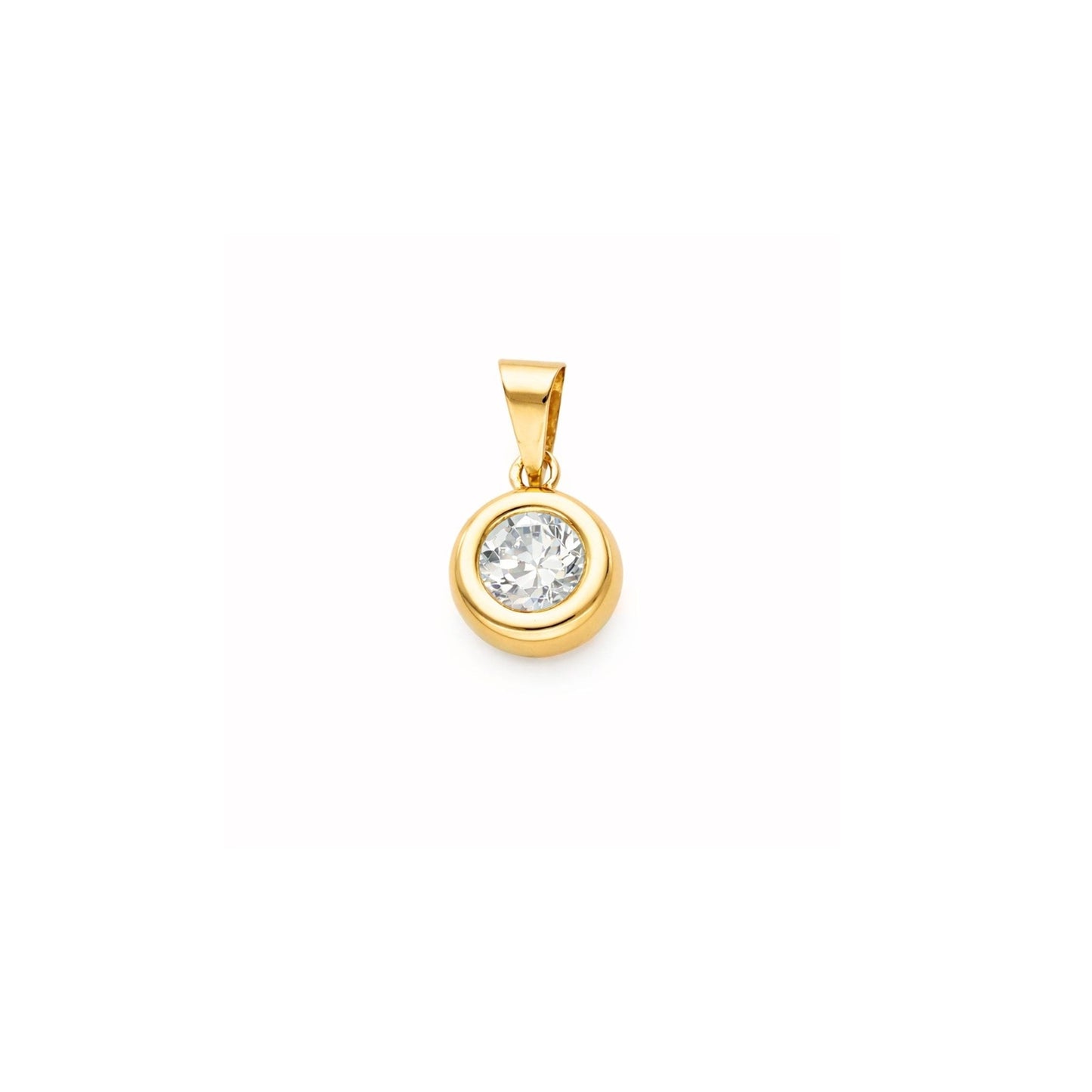 Medalha Ponto de Luz em Ouro 19kl com Zircónia (8mm) - Loja do Ouro