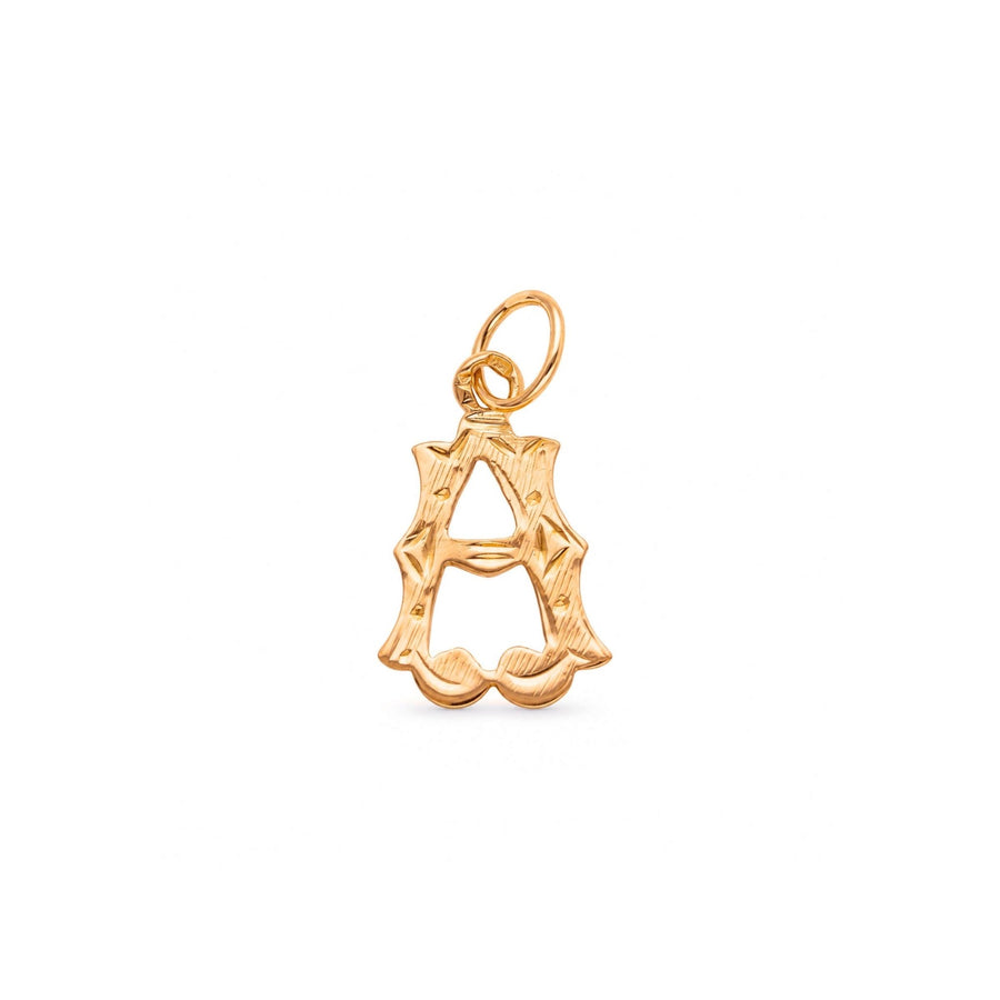 Medalha Raiada com Letra A em Ouro 19kl (1,22cm) - Loja do Ouro