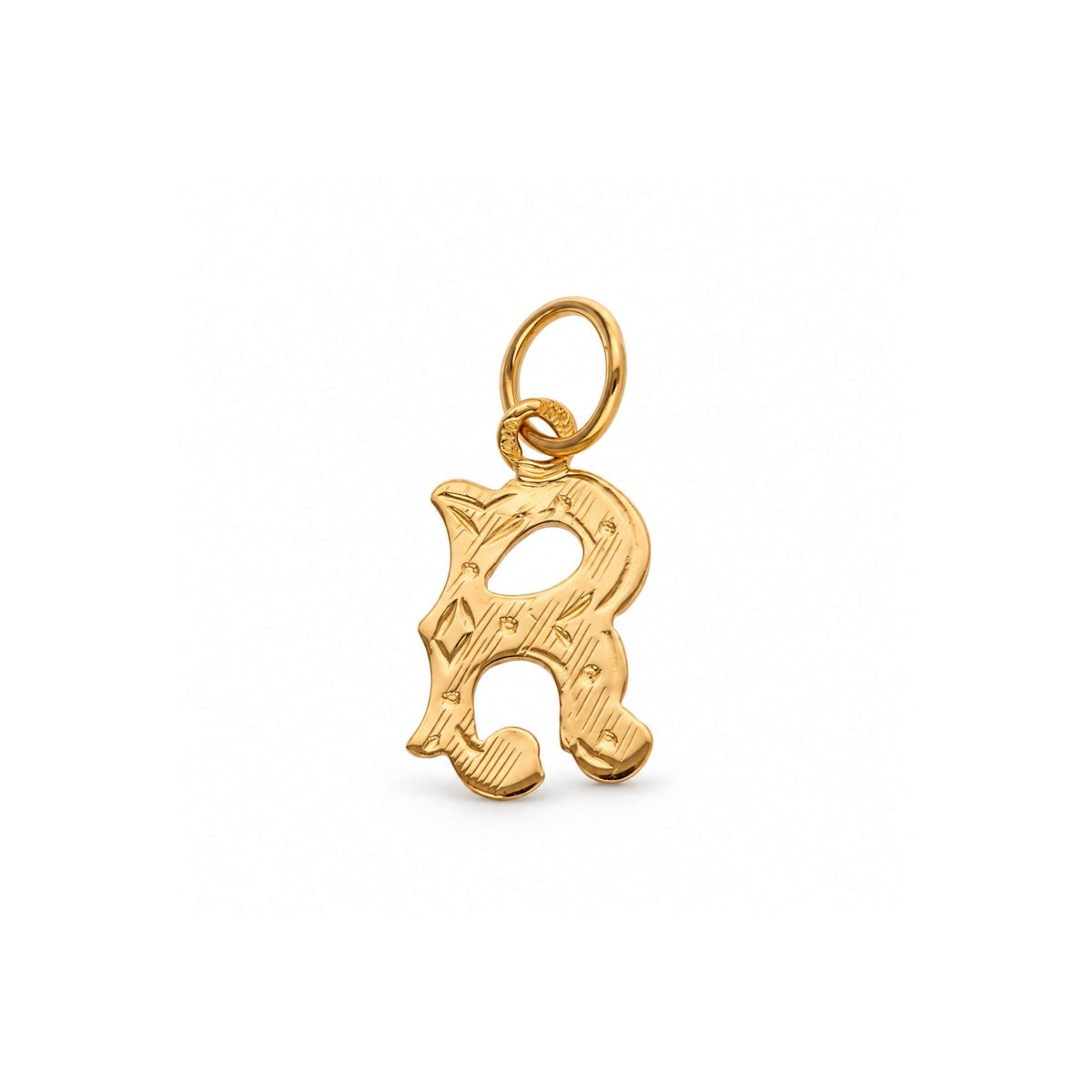 Medalha Raiada com Letra R em Ouro 19kl (1.16cm) - Loja do Ouro