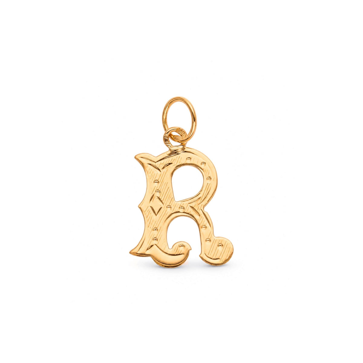Medalha Raiada com Letra R em Ouro 19kl (1,4cm) - Loja do Ouro