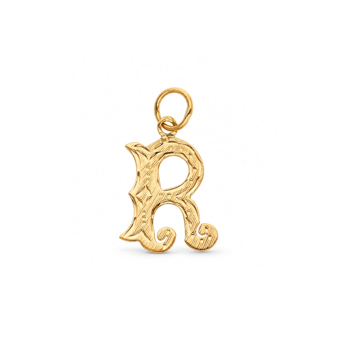 Medalha Raiada com Letra R em Ouro 19kl (1,5cm) - Loja do Ouro