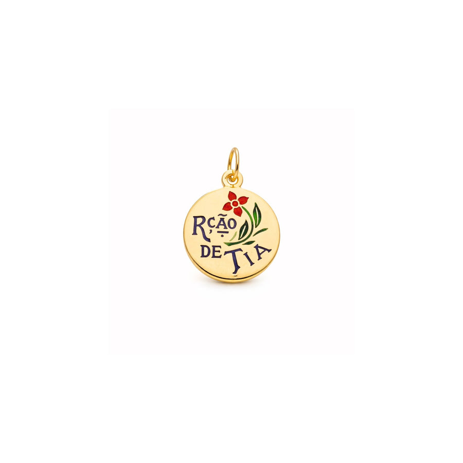 Medalha "Rção de Tia" em Ouro 19kl (1.04cm) - Loja do Ouro