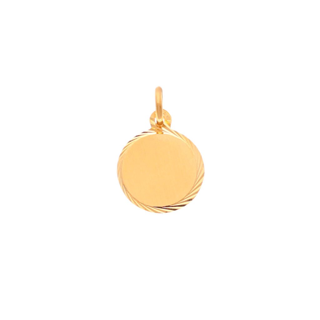 Medalha Redonda em Ouro 19kl Ideal para Gravar (1.6cm) - Loja do Ouro