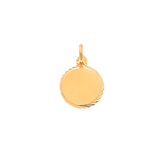 Medalha Redonda em Ouro 19kl Ideal para Gravar (1.6cm) - Loja do Ouro