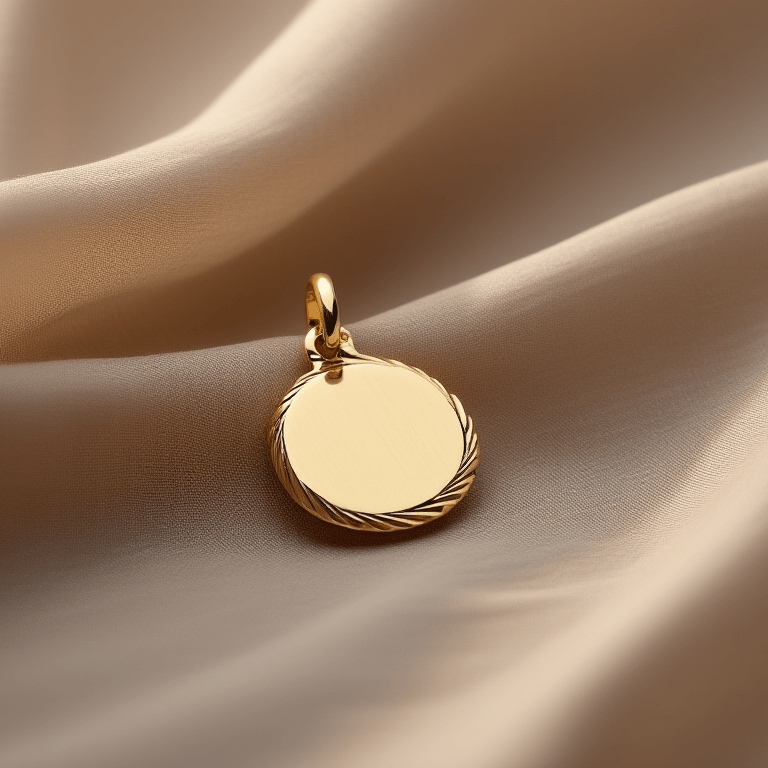 Medalha Redonda em Ouro 19kl Ideal para Gravar (1.6cm) - Loja do Ouro