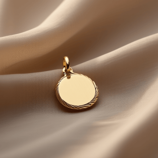 Medalha Redonda em Ouro 19kl Ideal para Gravar (1.6cm) - Loja do Ouro