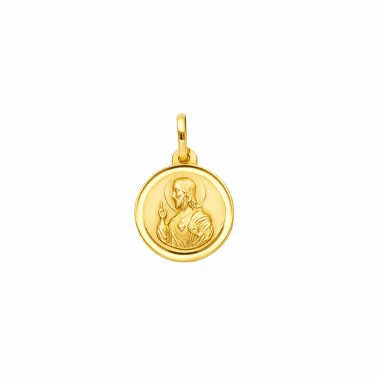 Medalha Sagrado Coração de Jesus em Ouro 19kl (1.4cm) - Loja do Ouro