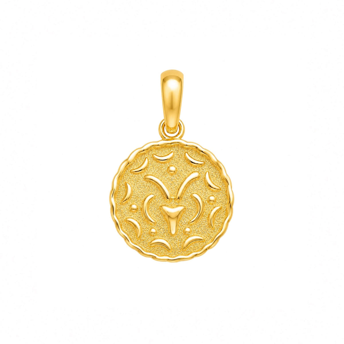 Medalha Signo Carneiro em Ouro 19kl (1.78cm) - Loja do Ouro