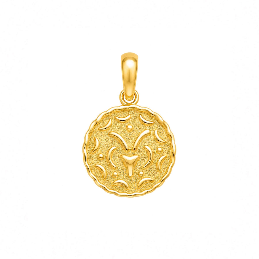 Medalha Signo Carneiro em Ouro 19kl (1.78cm) - Loja do Ouro