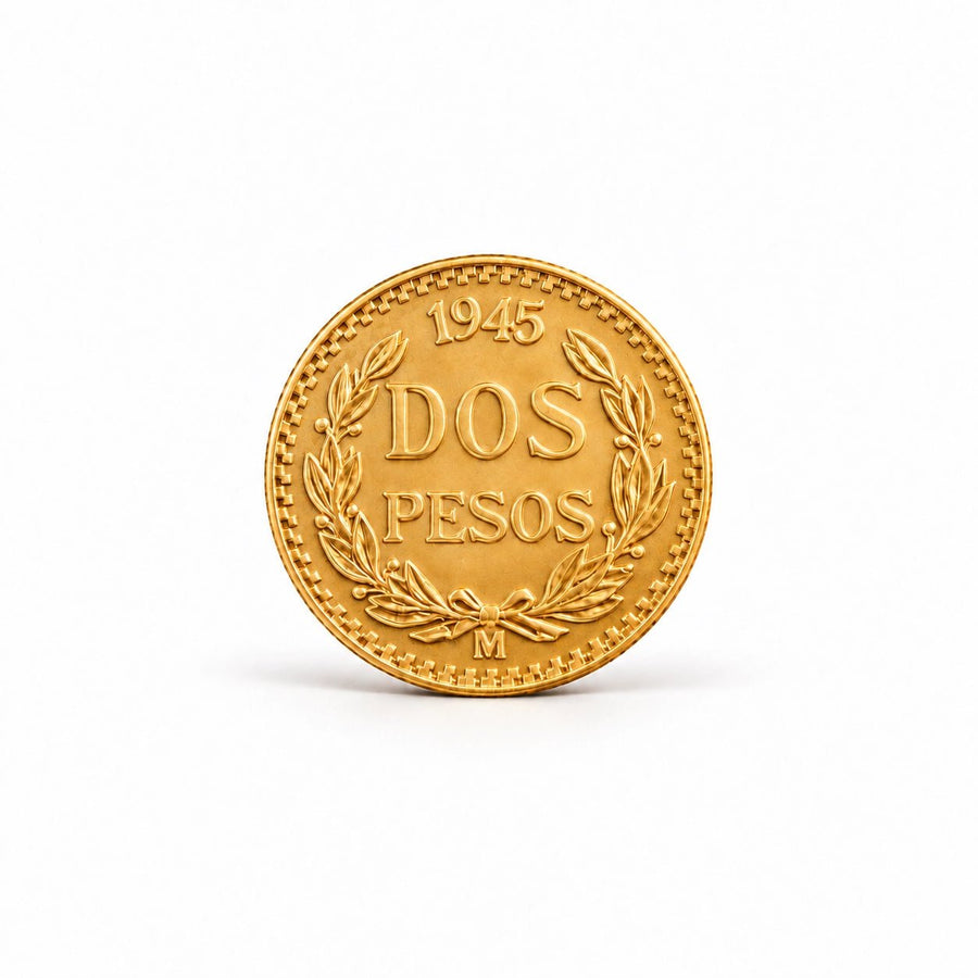 Moeda de 2 Pesos Mexicanos em Ouro (1945) - Loja do Ouro