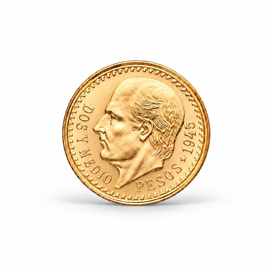 Moeda de 2.5 Pesos Mexicanos em Ouro (1945) - Loja do Ouro