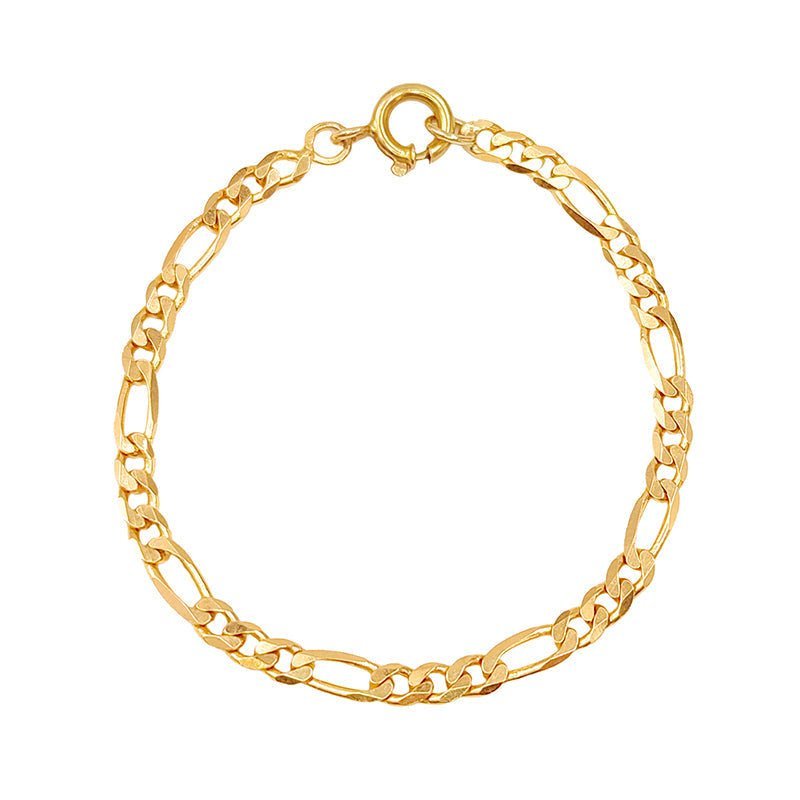 Pulsera de oro 3x1 de 19 kl para hombre (20cm) - Gold Store Premium