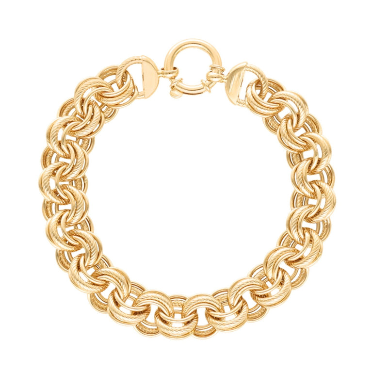 Pulseira Baronesa em Ouro 19kl (18cm) - Loja do Ouro