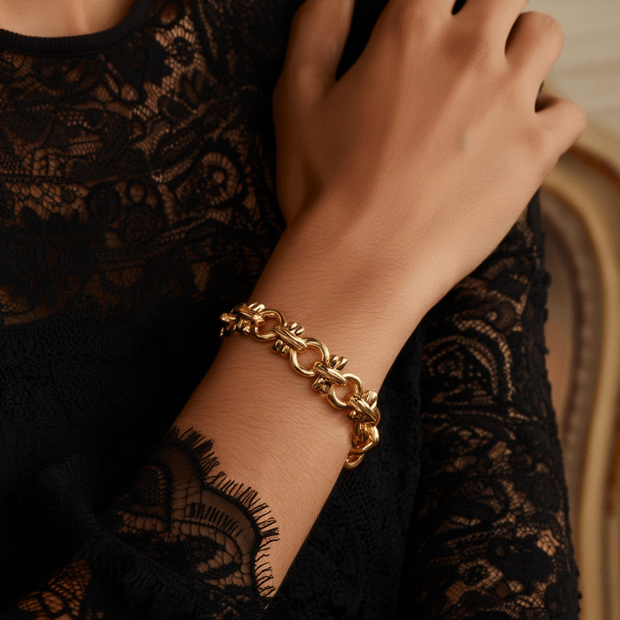 Pulsera Baronesa en oro 19kl (21cm) - Gold Store Premium