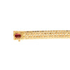 Pulseira Baronesa em Ouro com Caramujos e Rubi (19cm) - Loja do Ouro