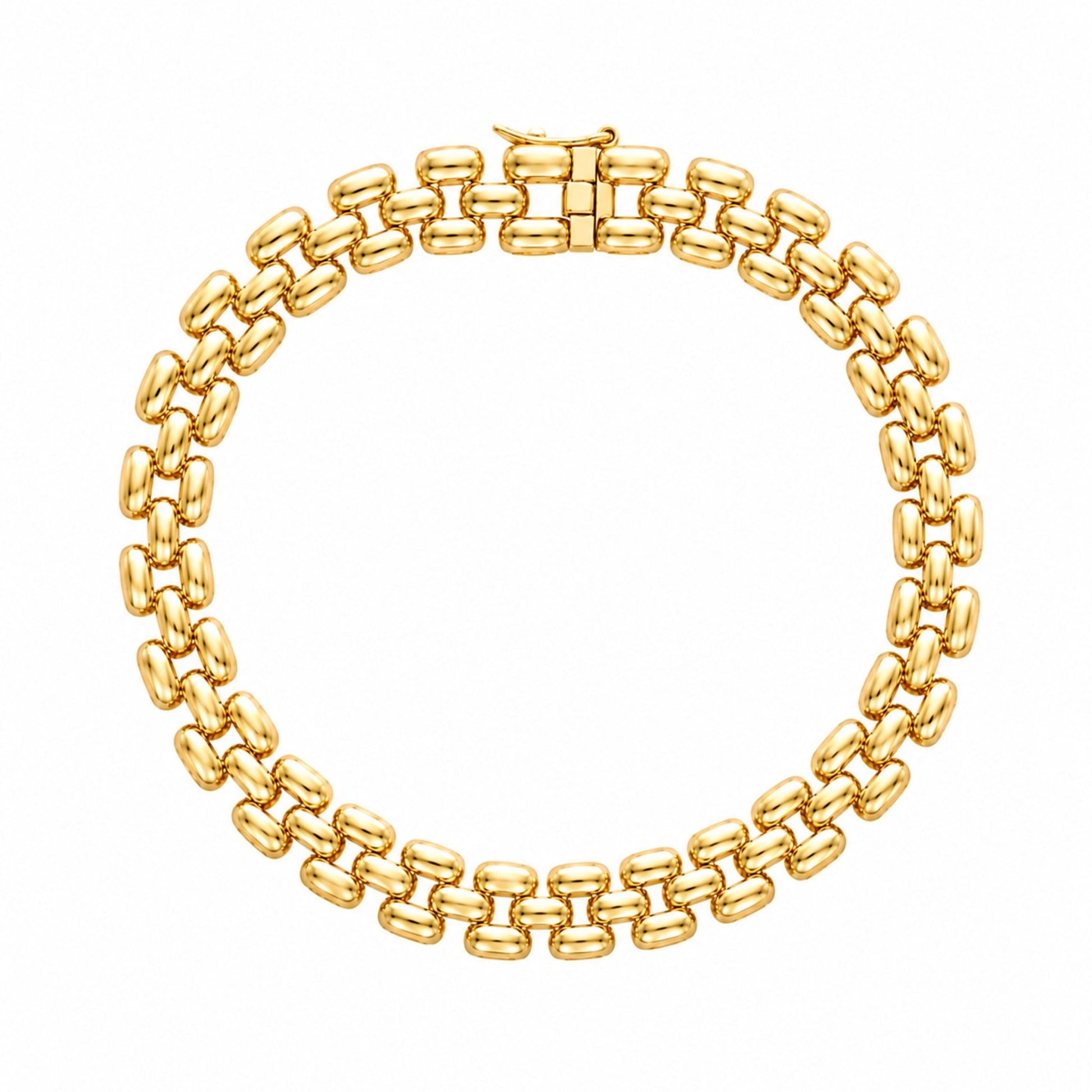 Pulseira Bracelete em Ouro 19kl (20cm) - Loja do Ouro